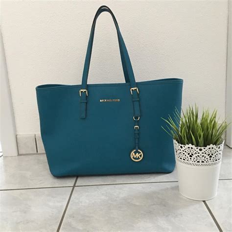 michael kors türkis tasche jet set|Jet Set Medium Tote Bag .